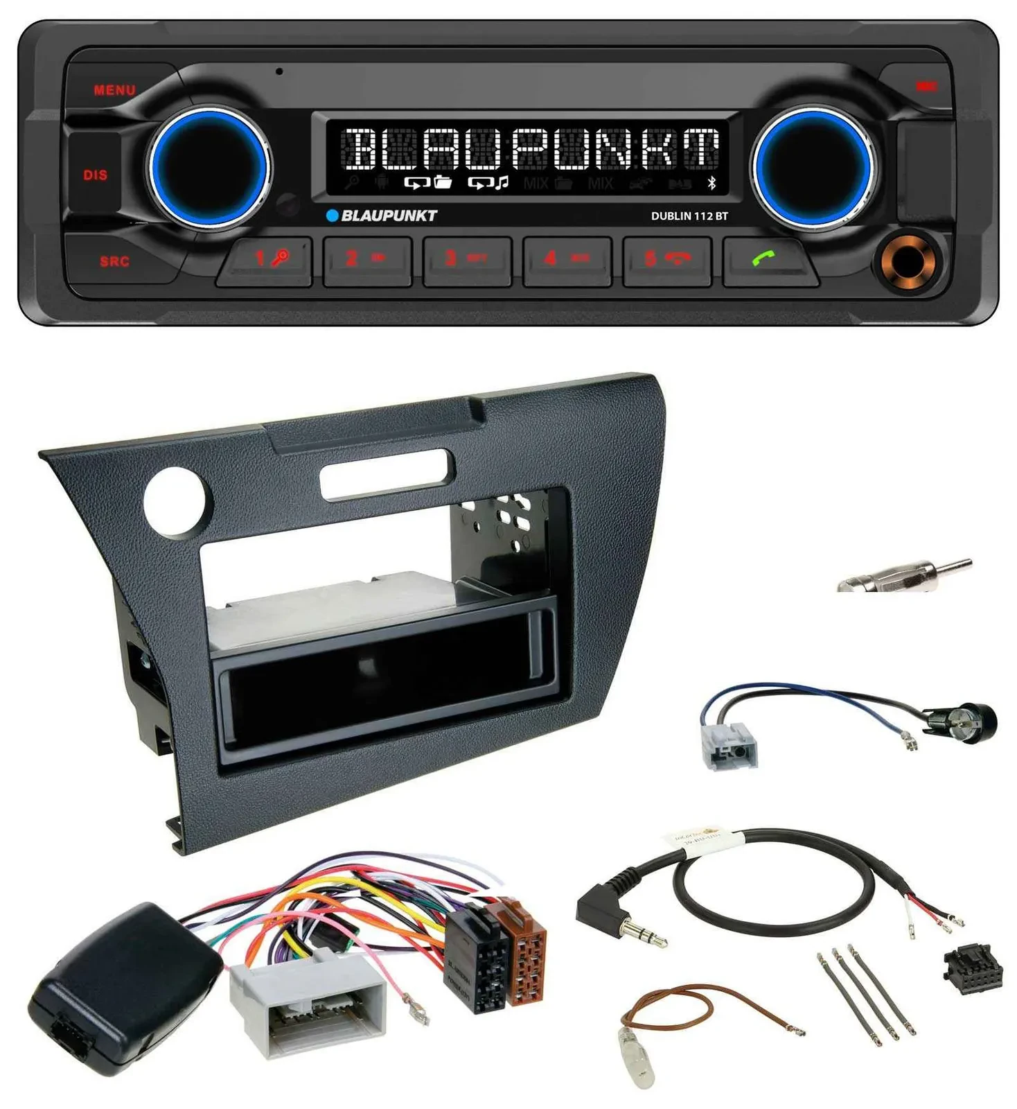 Автомагнитола для Honda CR-Z 2010–2013 Blaupunkt MP3, Bluetooth, USB, поддержка кнопок на руле