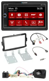 Blaupunkt Bluetooth DAB 2DIN USB DVD Lenkrad Autoradio für Dacia Sandero ab 13 p