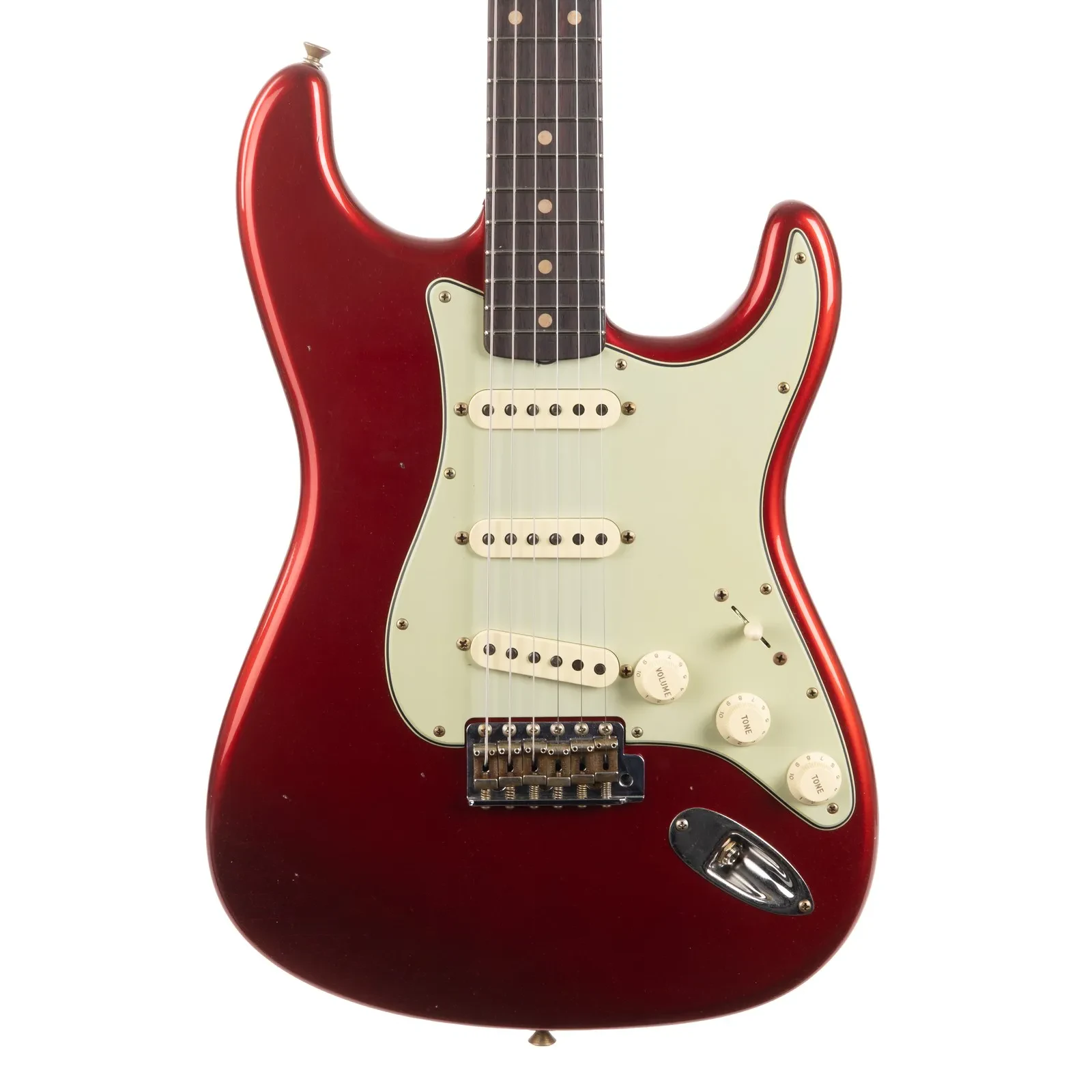 Электрогитара Fender Custom Shop 1960 Stratocaster Journeyman Relic цвет Aged Candy Apple Red