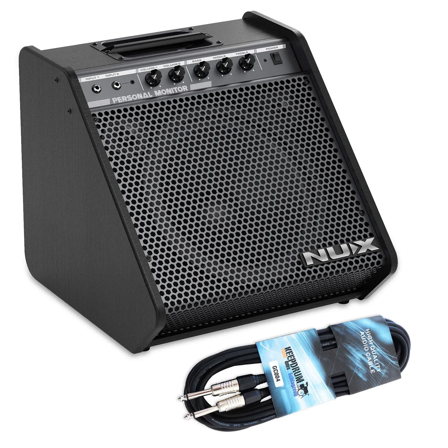 Комбоусилитель для электронных барабанов NUX NPA-100 с кабелем keepdrum (джек)