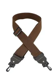 Ремень для банджо Henry Heller HCBJ-BRN регулируемый, хлопок, с клипсами, коричневый