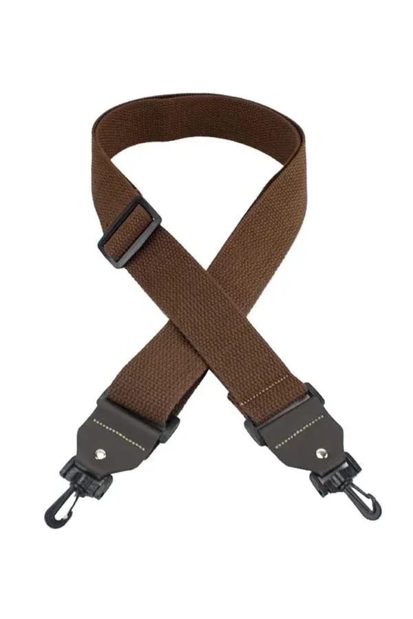 Ремень для банджо Henry Heller HCBJ-BRN регулируемый, хлопок, с клипсами, коричневый