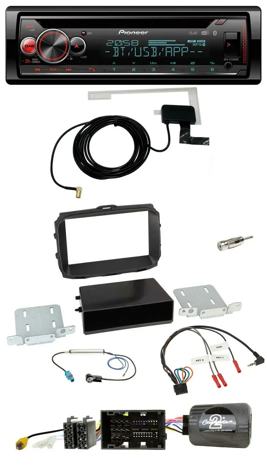 Автомагнитола для Alfa Giulietta 940 Facelift 2 Pioneer DAB, CD, USB, Bluetooth, совместима с управлением на руле