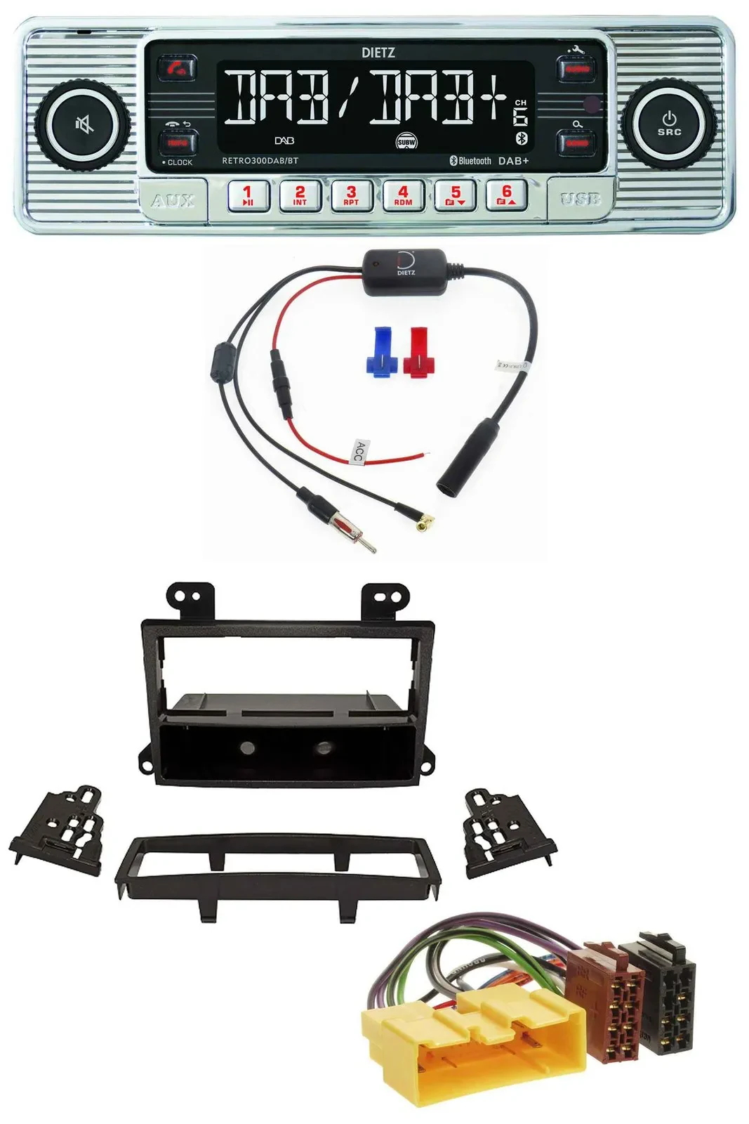 Dietz DAB USB MP3 Bluetooth Autoradio für Mazda MPV (2000-2006)