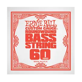 Струна для бас-гитары Ernie Ball P01660, сталь никелированная, круглая оплетка, калибр 60