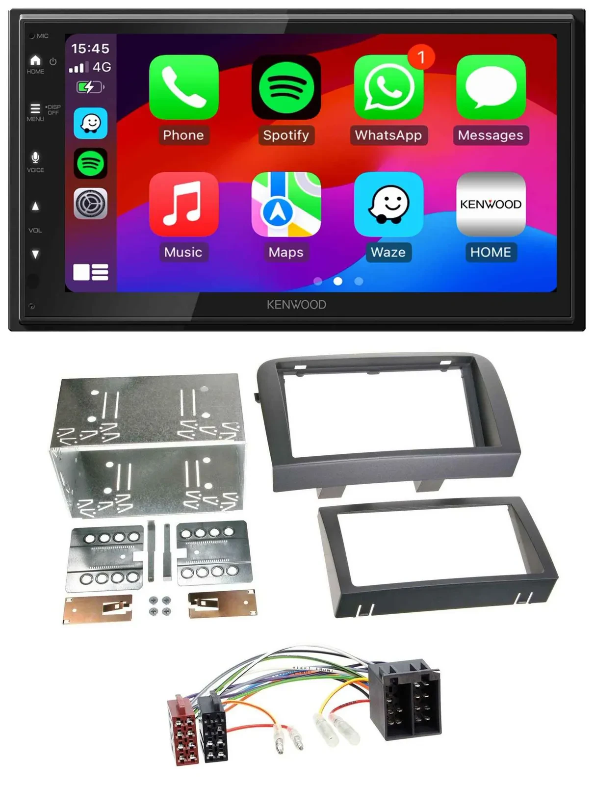 Kenwood MP3 USB DAB 2DIN Bluetooth Autoradio für Fiat Croma (ab 2005)