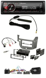 Автомагнитола для Honda Jazz (с 2014) Pioneer 1-DIN, DAB, USB, MP3, серебристая, управление с руля