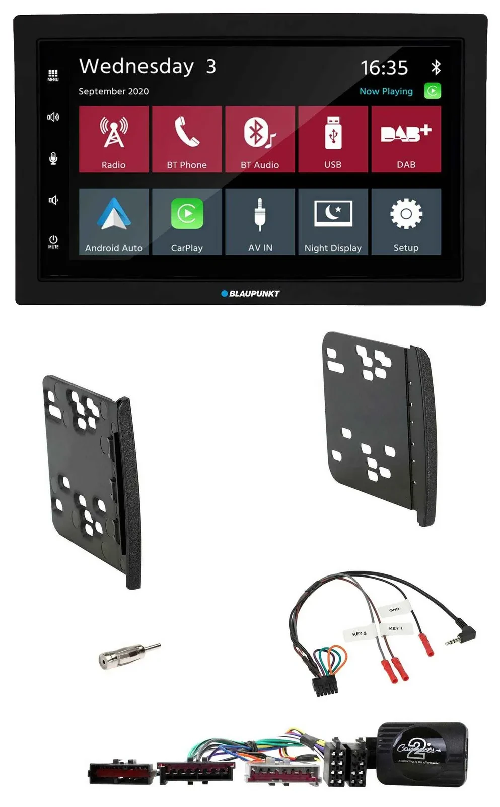 Blaupunkt DAB Bluetooth USB Lenkrad 2DIN Autoradio für Ford Focus Galaxy Mondeo