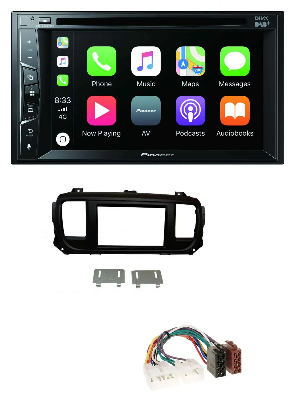 Pioneer MP3 USB DVD Bluetooth DAB 2DIN Autoradio für Toyota Proace Verso ab 2016