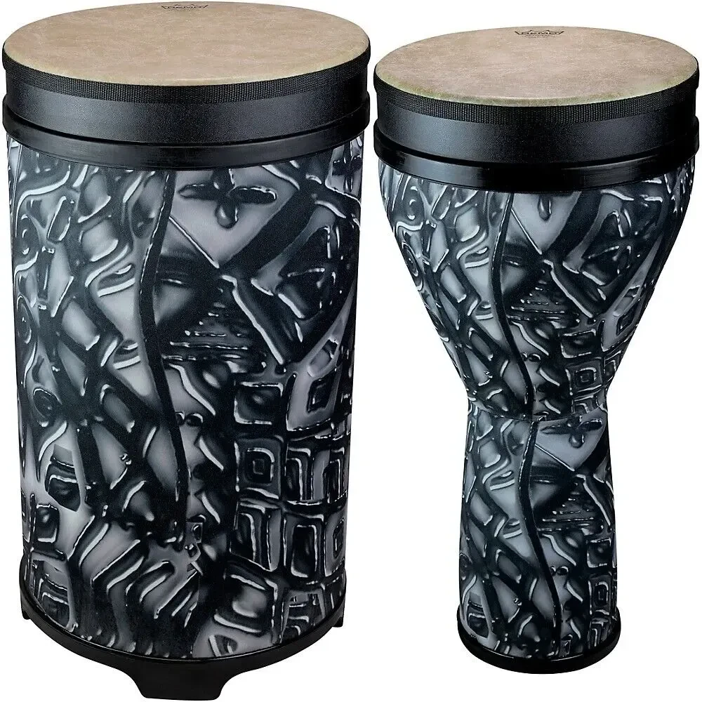 Remo Versa Djembe and Tubano Drum Nested Pack Urban Gray