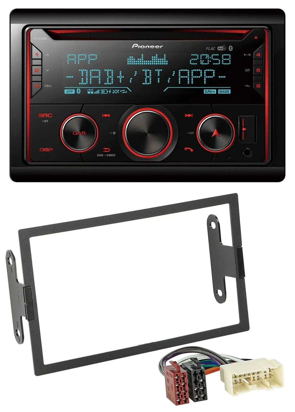 Автомагнитола для Nissan Xterra 2000–2004 Pioneer 2DIN, DAB, Bluetooth, USB, CD, MP3
