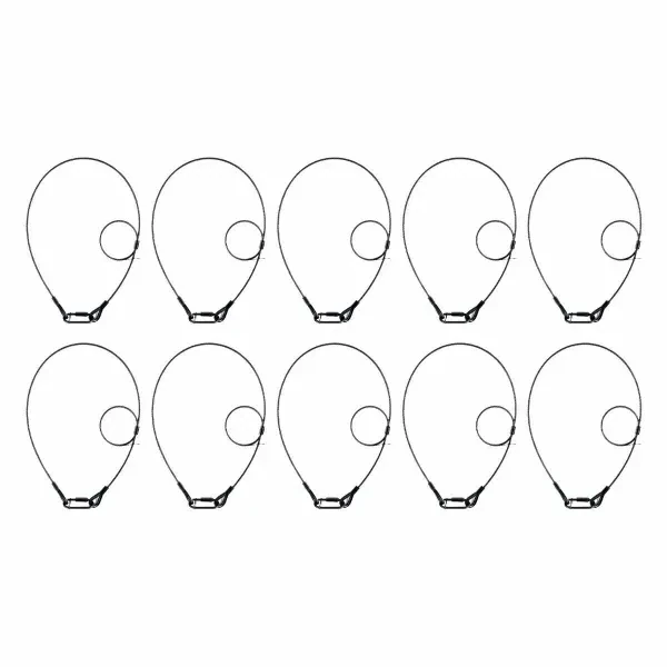 ADJ SC4B 31.5" (800MM) 67lb Weight Rating Black Lighting Safety Cables 10 Pack