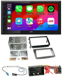 Автомагнитола для Alfa Romeo Mito JVC 2-DIN, Bluetooth, USB, MP3, DAB, серебристая