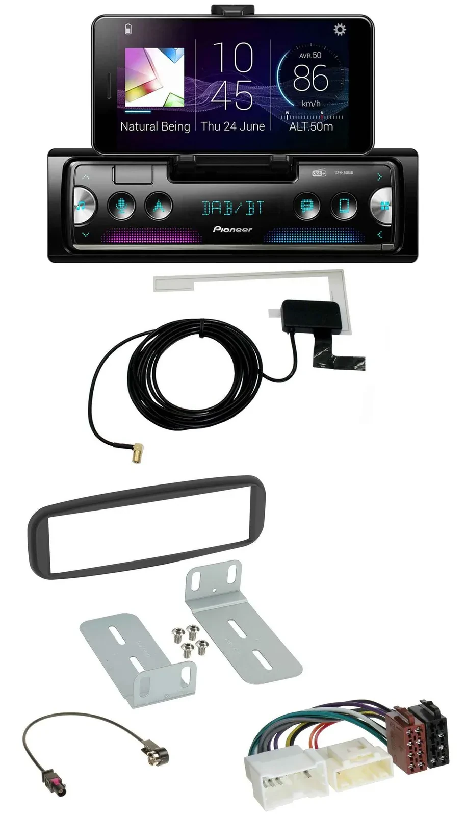 Pioneer DAB Bluetooth MP3 USB Autoradio für Renault Clio (2012-2017)