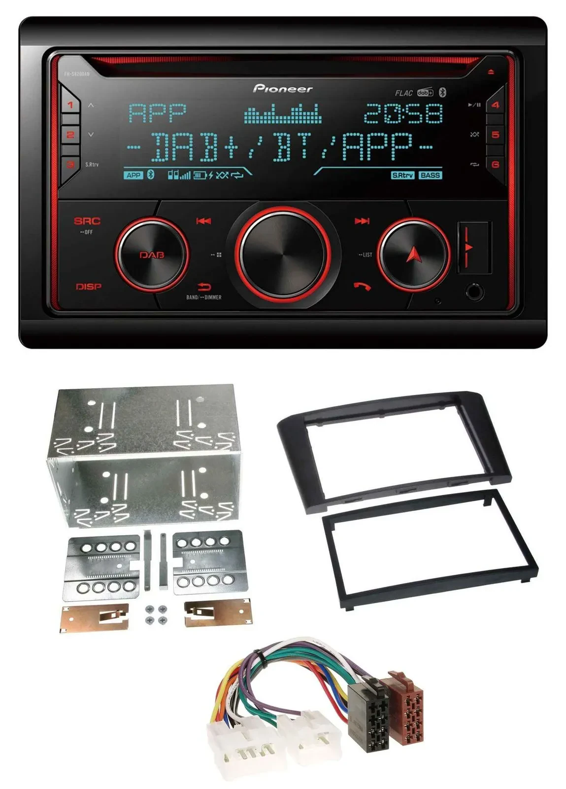 Pioneer 2DIN DAB MP3 Bluetooth USB CD Autoradio für Toyota Avensis 2003-2009