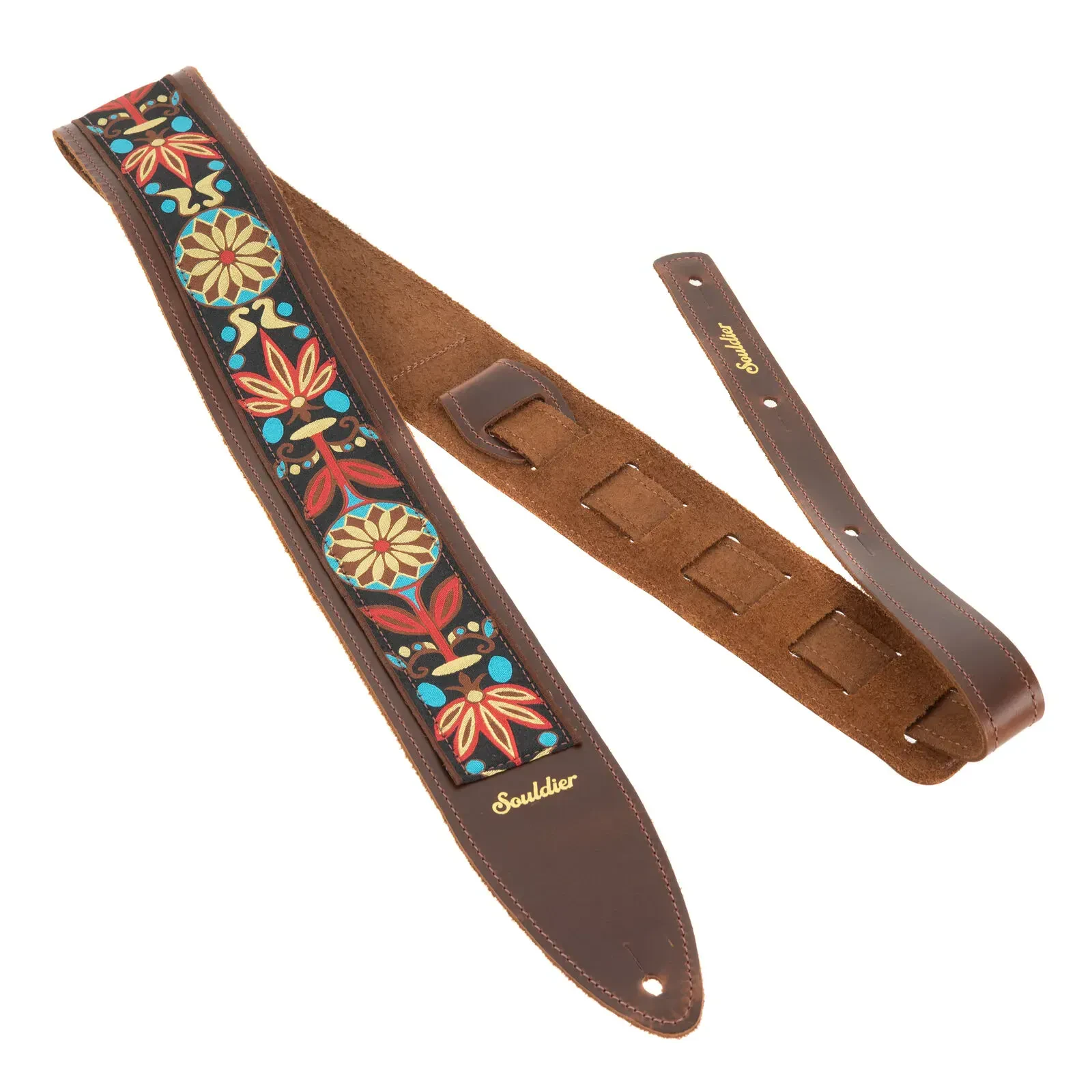 Ремень для гитары Souldier TGS0210BR02BR Torpedo Daisy Nutmeg
