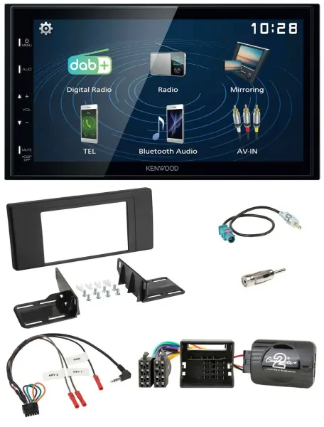 Kenwood 2DIN Bluetooth Lenkrad USB DAB Autoradio für Land Rover Range Rover Vogu