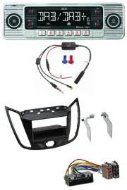 Dietz DAB USB MP3 Bluetooth Autoradio für Ford C-Max Kuga matt schwarz
