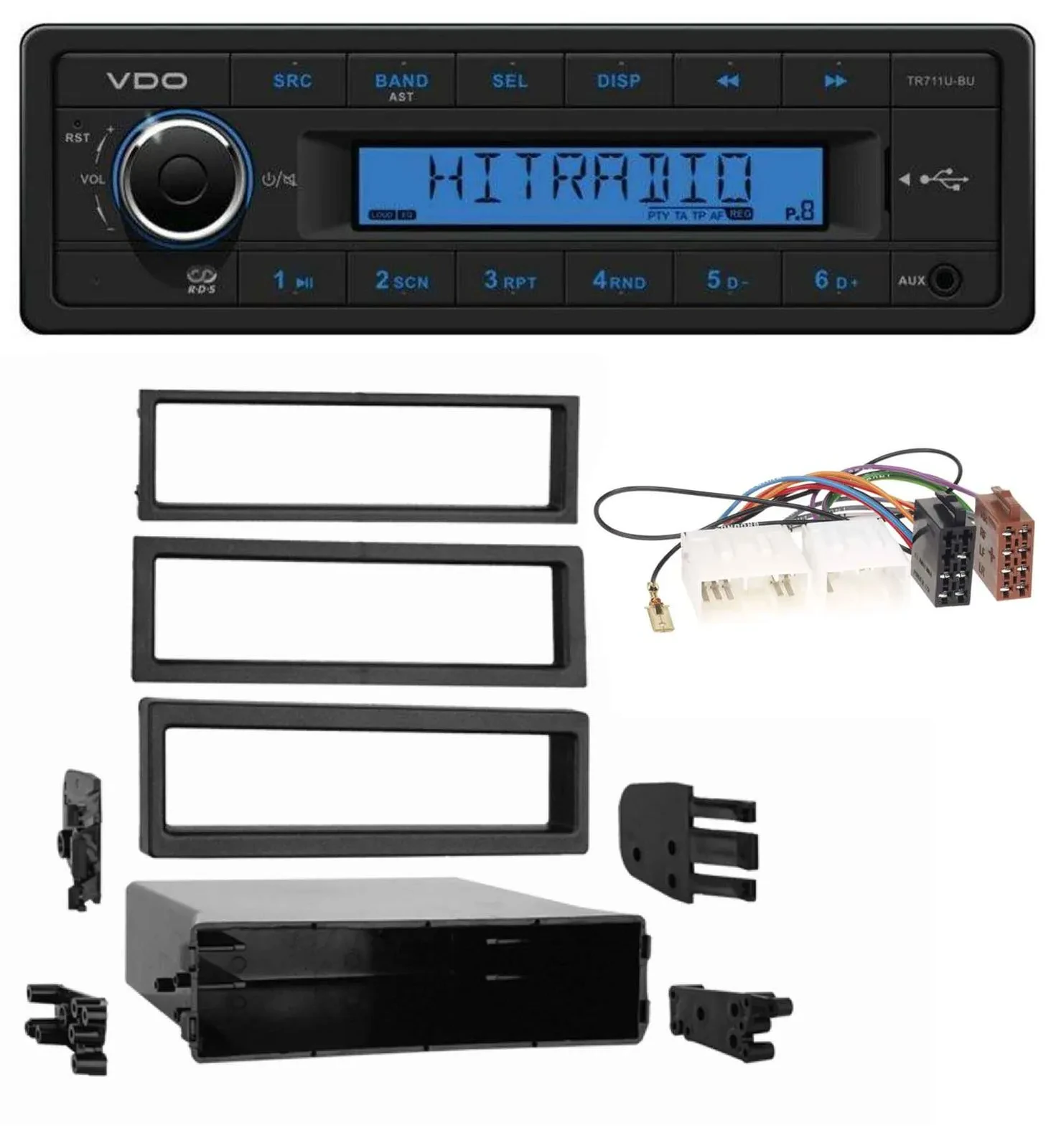 VDO AUX 1DIN MP3 USB Autoradio für Mazda 929 (1973-1995)