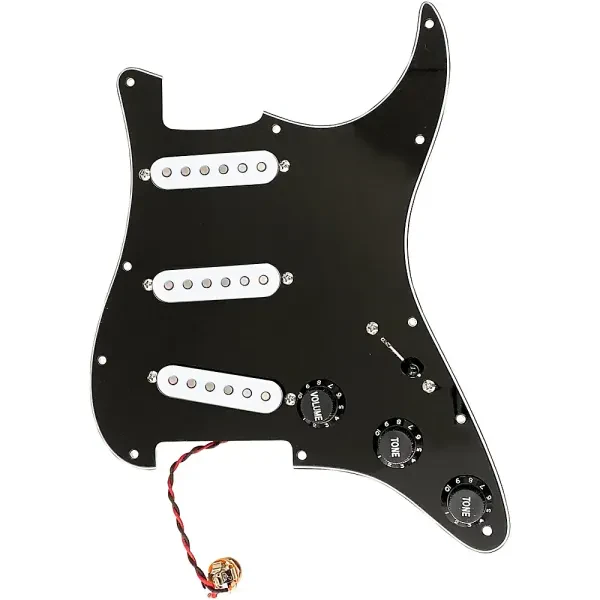 AxLabs Habanero 3 Ply 11-Hole Mount Pre-Wired S/S/S Pickguard Black White