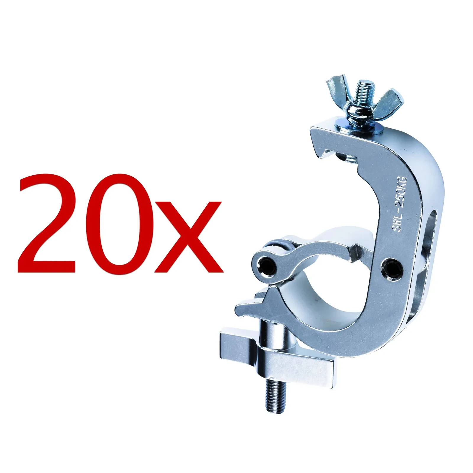 LightmaXX 20x Selflock Haken ST-508, Half Coupler Set, 250kg Belastbarkeit