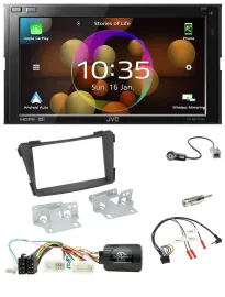 JVC DAB Lenkrad 2DIN Bluetooth USB Autoradio für Hyundai i40 VF ab 2011 schwarz