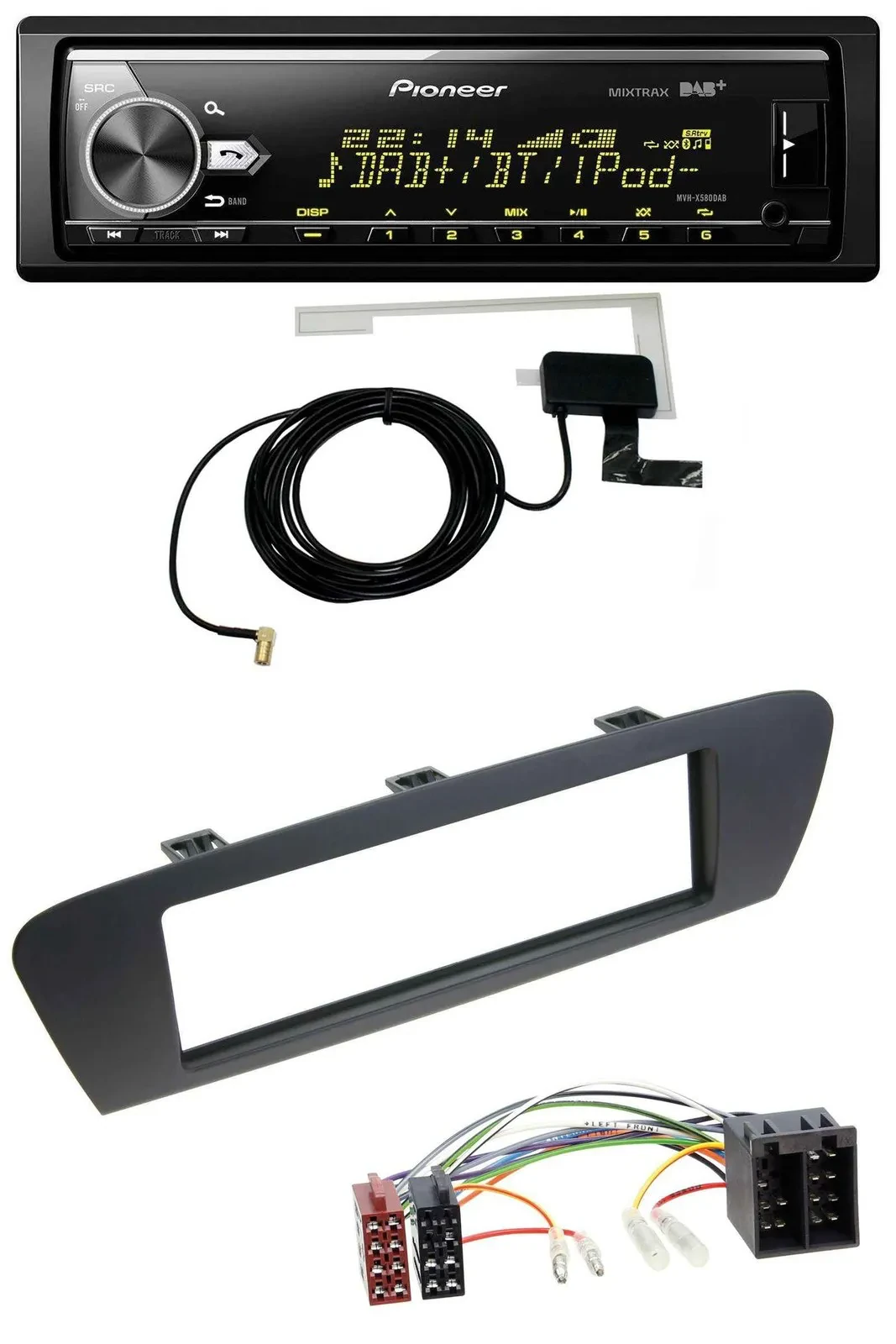 Автомагнитола Pioneer Bluetooth, DAB, USB, MP3 для Renault Scenic (с 2009), коричневый