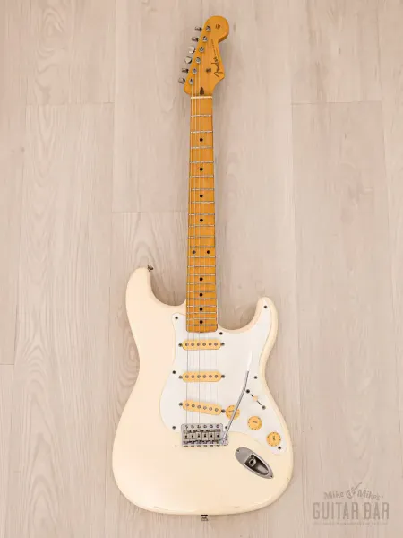 Электрогитара Fender Stratocaster 1957 Vintage Reissue ST57-55 SSS Olympic White w/gigbag Japan 1985