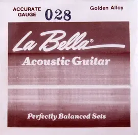 Струна для акустической гитары La Bella GW028, бронза, калибр 28
