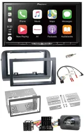 Pioneer 2DIN Lenkrad USB DAB DVD Bluetooth Autoradio für Fiat Croma 2005-2010