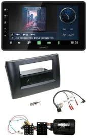 Kenwood Lenkrad Bluetooth USB DAB Autoradio für Fiat Stilo 01-07 schwarz Ablage