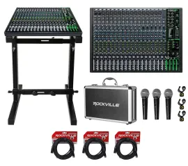 Mackie ProFX22v3 22-Channel Effects Mixer w/USB ProFX22 v3+Stand+Mics+Cables