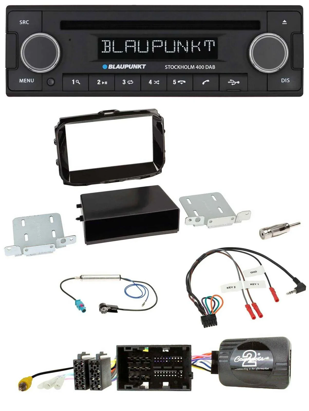 Blaupunkt Lenkrad Bluetooth DAB CD USB Autoradio für Alfa Giulietta 13-21 piano-