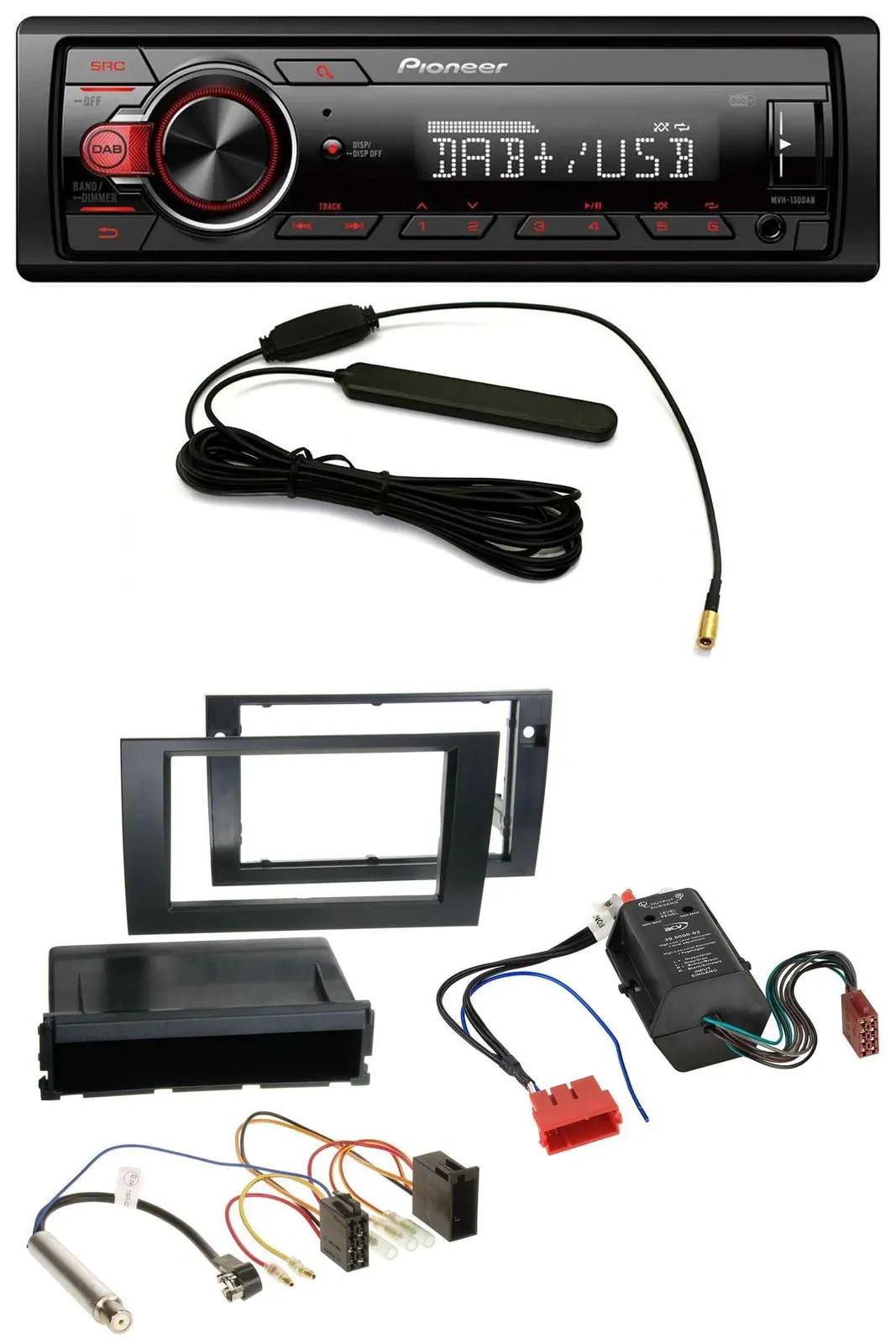 Pioneer MP3 DAB 1DIN AUX USB Autoradio für Audi A4 B6 B7 00-08 Symphony Bose Akt