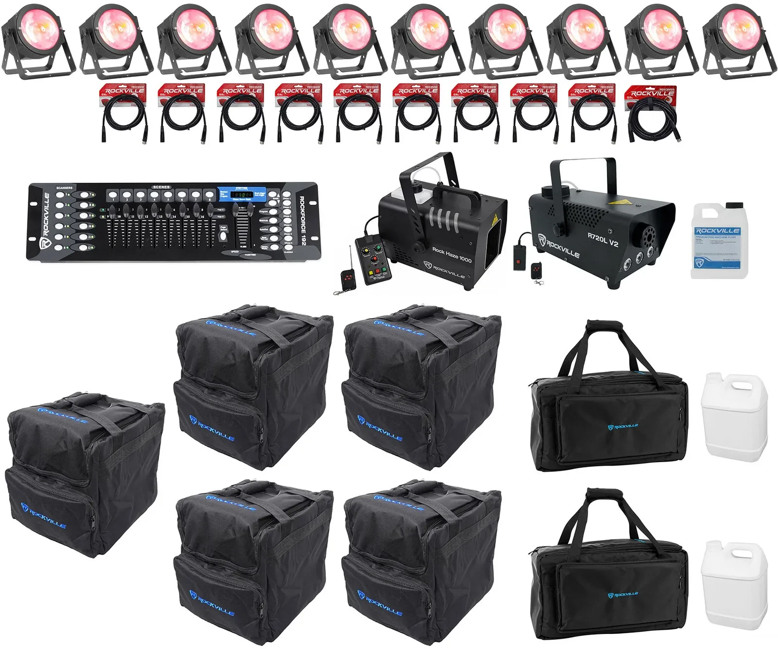 Комплект светового оборудования American DJ DOTZ PAR 100+R1200L+BAG1200+RLB40-4