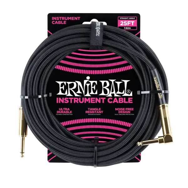 Инструментальный кабель Ernie Ball 6058 7.5м Braided Black