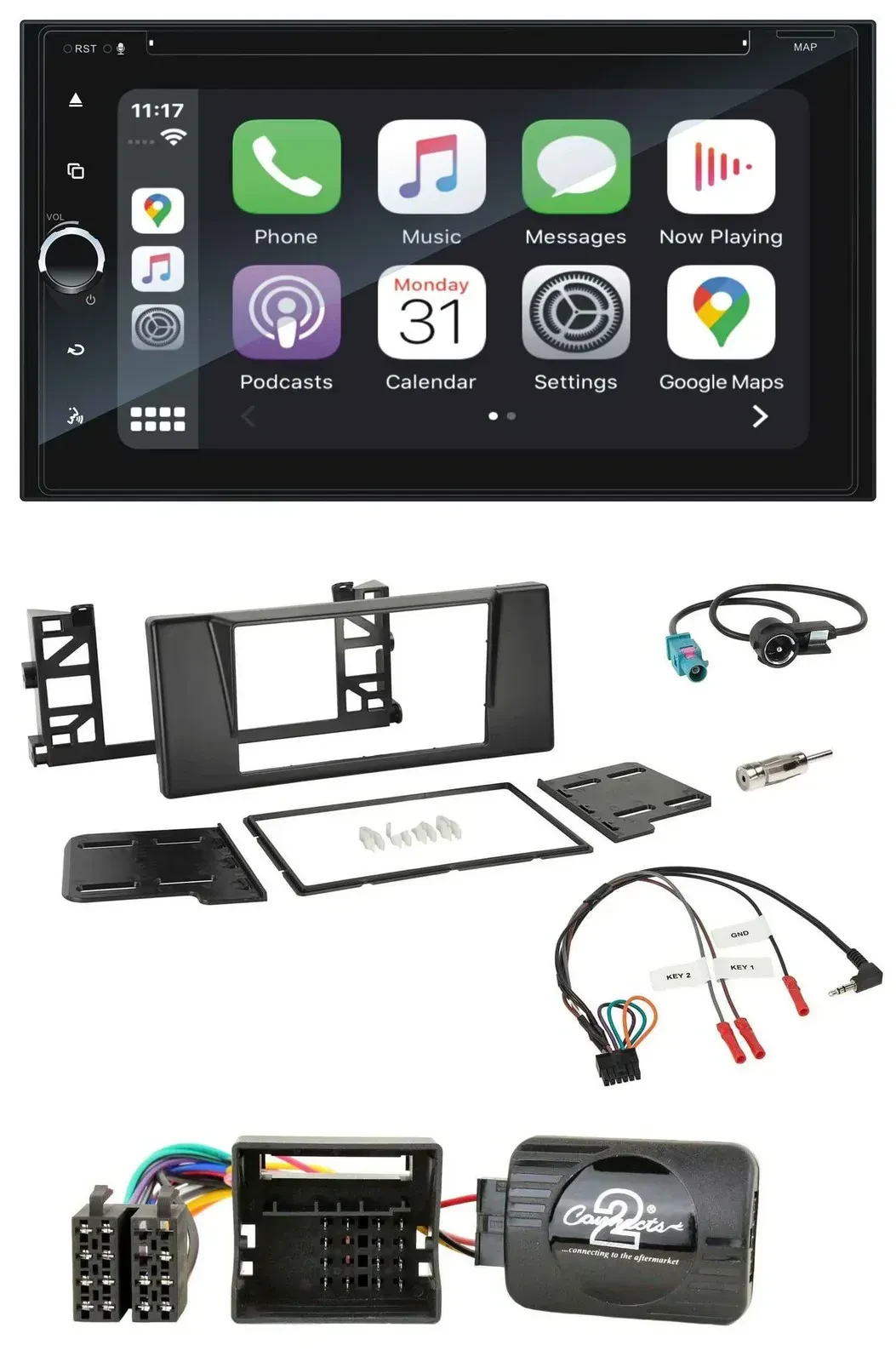 Blaupunkt USB DAB Bluetooth 2DIN TMC Lenkrad Navigation für BMW 5er E39 01-04 Ak