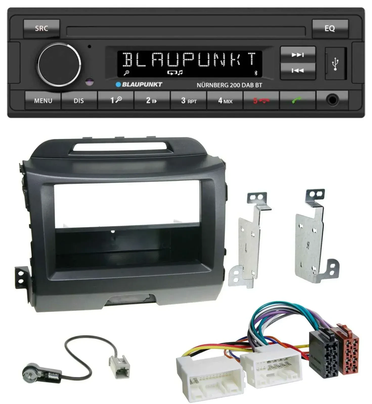 Blaupunkt USB DAB MP3 Bluetooth Autoradio für Kia Sportage 3 SL 10-15 schwarz