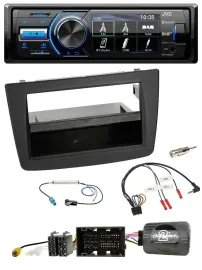 Автомагнитола для Alfa Romeo MiTo (955) JVC Bluetooth, USB, DAB, черная 2014–2018