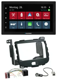 Blaupunkt MP3 Bluetooth DAB 2DIN USB Autoradio für Hyundai i10 08-13 Rubber Touc