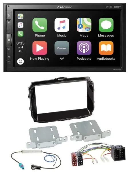 Pioneer USB MP3 DAB 2DIN Bluetooth Autoradio für Alfa Romeo ISO ab 2013 piano