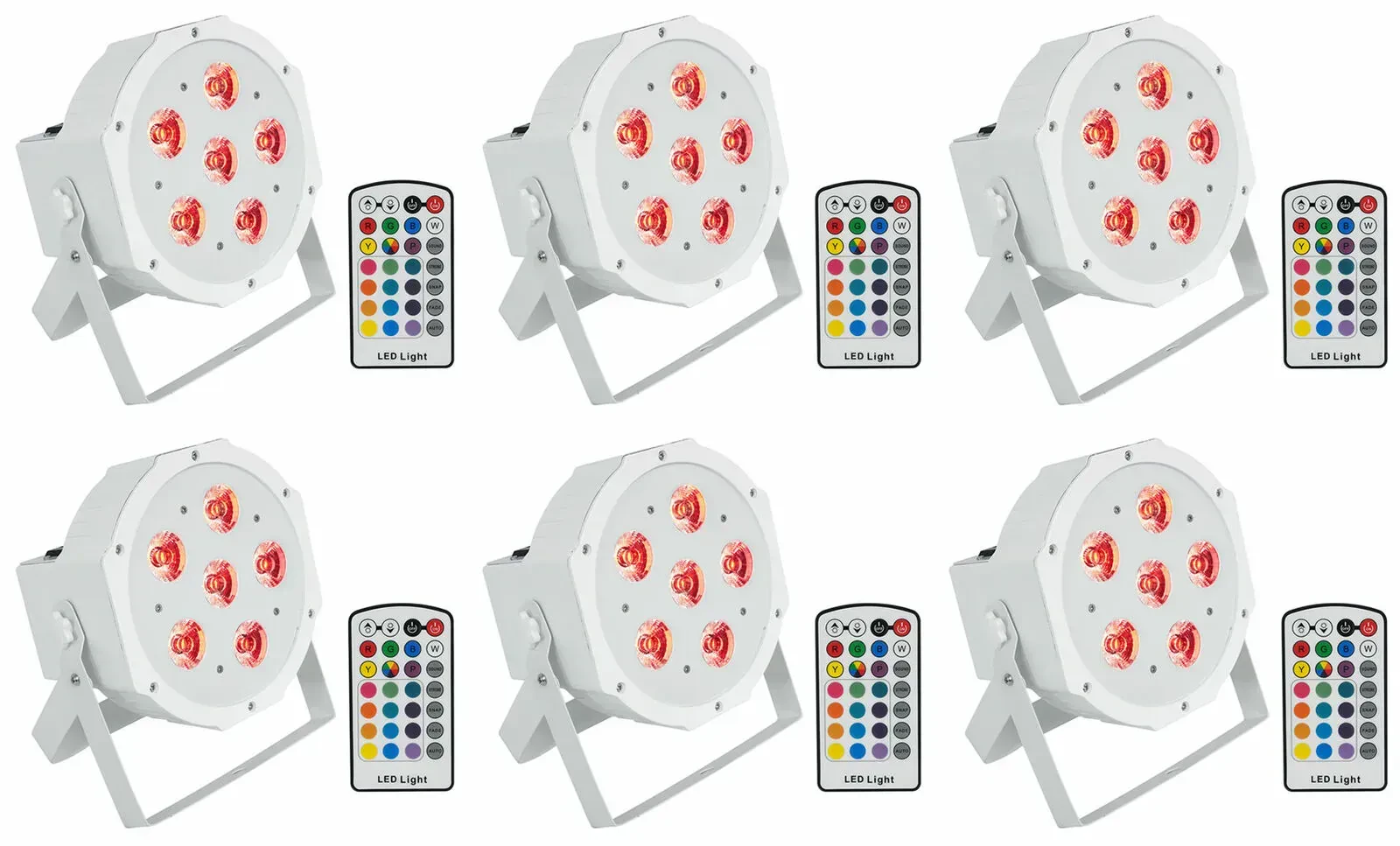 Светодиодный прибор Rockville BATTERY PAR 6RF White (6 штук)