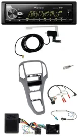 Pioneer Bluetooth DAB USB Lenkrad Autoradio für Opel Astra J ab 2009 Titan grau