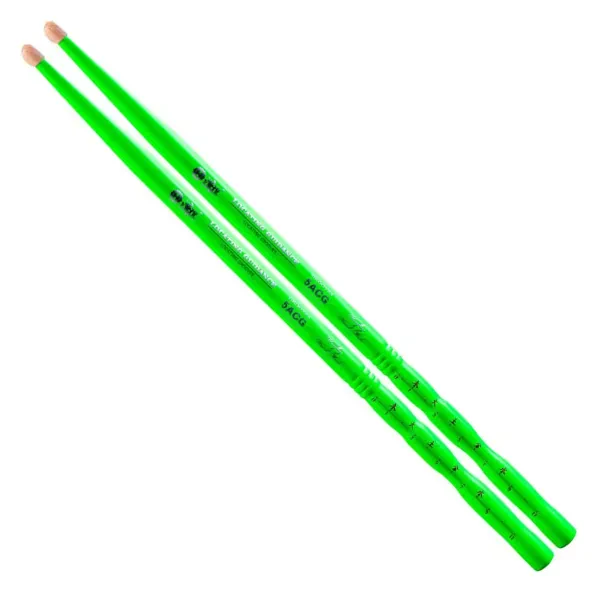 Барабанные палочки HUN 5ACG Grooves Green