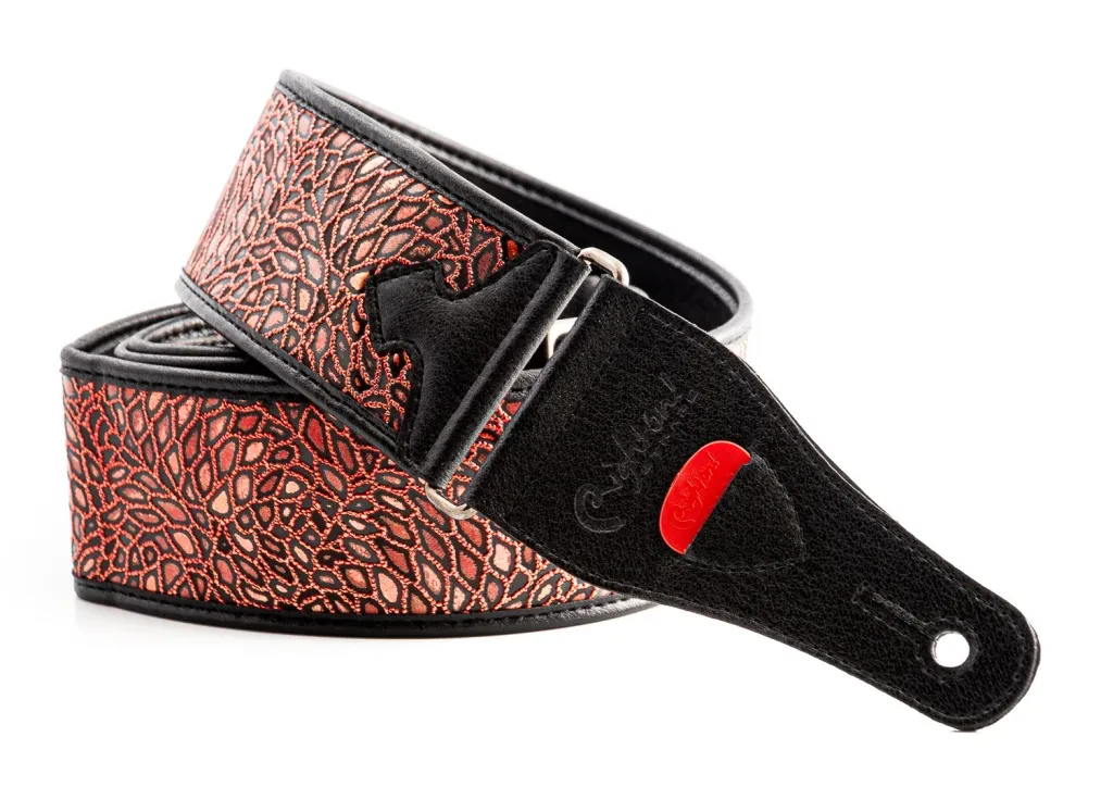 8419612000810 Talisman Alien Red Ремень для гитары, текстиль/синтетика, красный, RightOn Straps