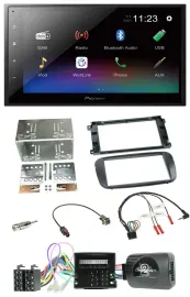 Pioneer USB Bluetooth DAB 2DIN Lenkrad Autoradio für Ford C-Max Galaxy Focus sch