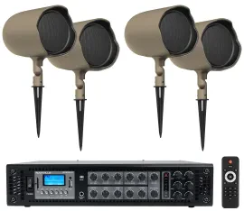 Рупорная акустика JBL GSF6-TN Tan с усилителем (4 штуки)