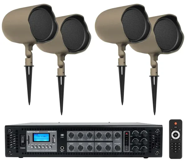 Рупорная акустика JBL GSF6-TN Tan с усилителем (4 штуки)