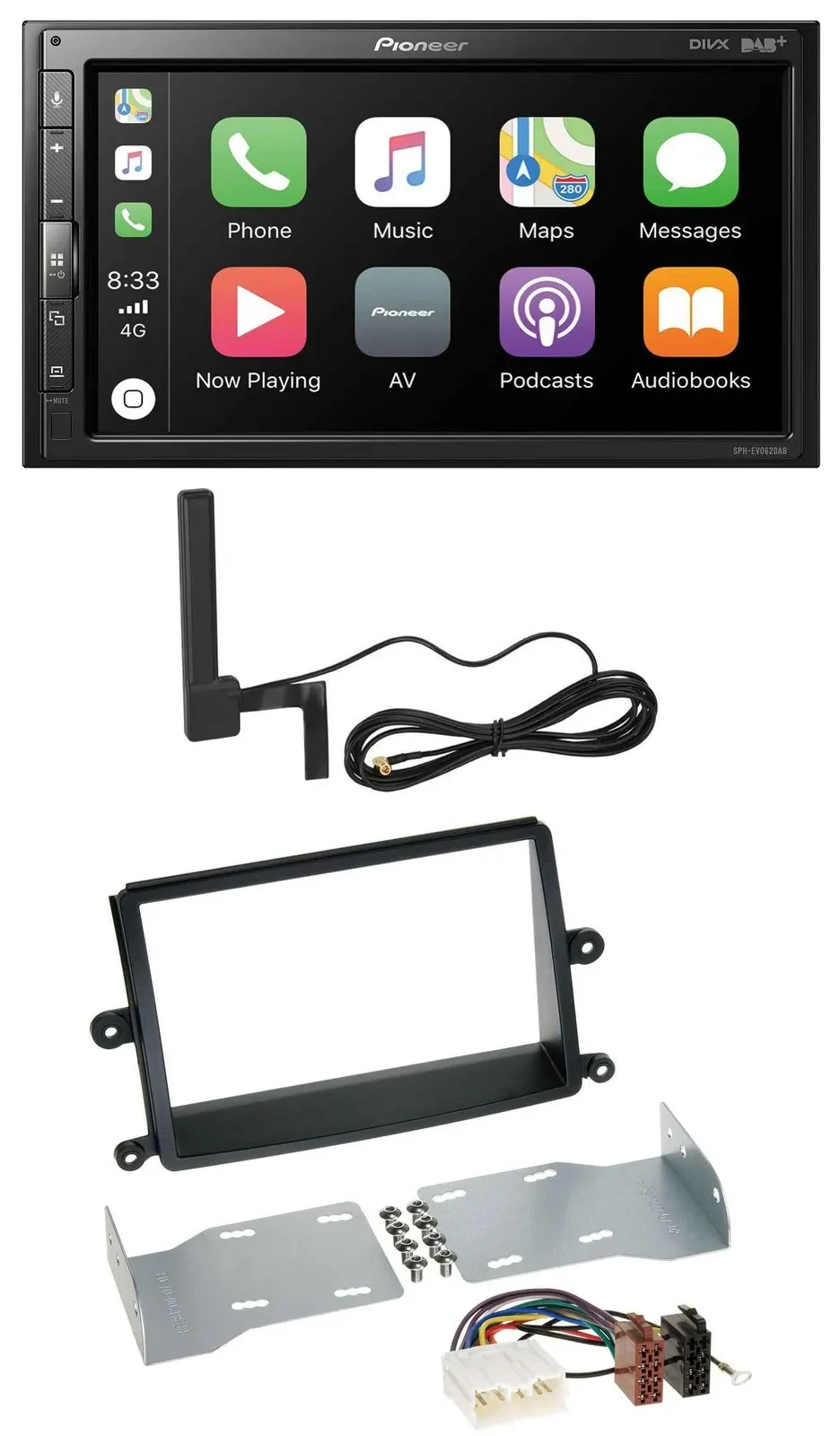 Pioneer USB 2DIN Bluetooth DAB MP3 Autoradio für Mitsubishi L200 (06-15)