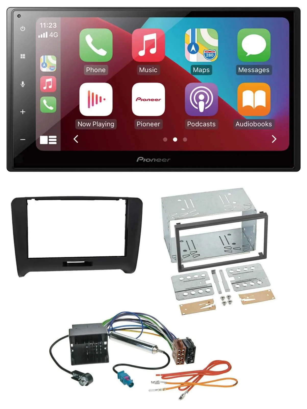 Автомагнитола для Audi TT (2006–2014) Pioneer 2 DIN, USB, MP3, DAB, Bluetooth, Quadlock